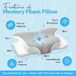 Nixgen Cervical Memory Foam Pillow Grey nix-786 - Image 2